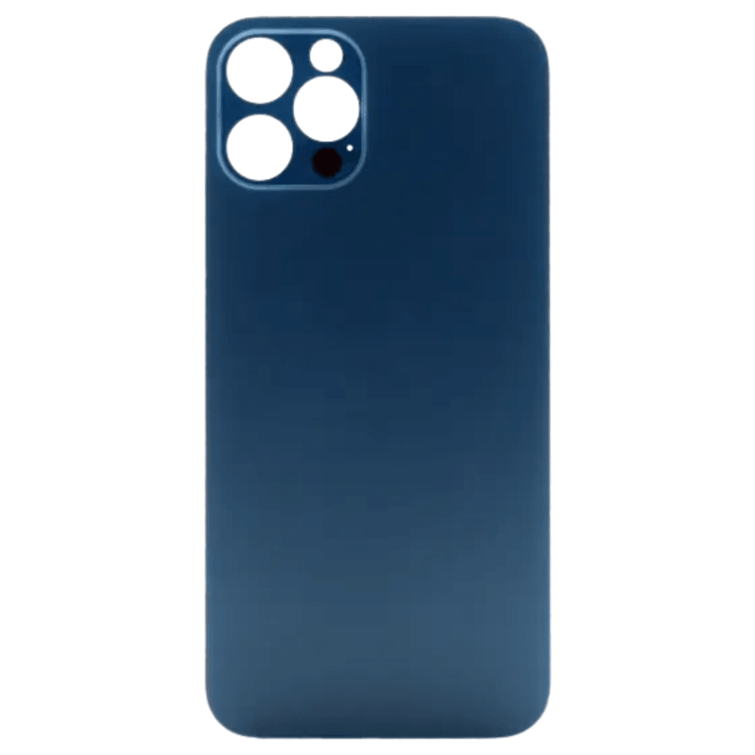 Back Cover Glass Compatible for iPhone 12 PRO MAX with large Holes - Pacific Blue - Best Cell Phone Parts Distributor in Canada, Parts Source Back Cover Glass Compatible for iPhone 12 PRO MAX with large Holes - Pacific Blue - Best Cell Phone Parts Distributor in Canada, Parts Source